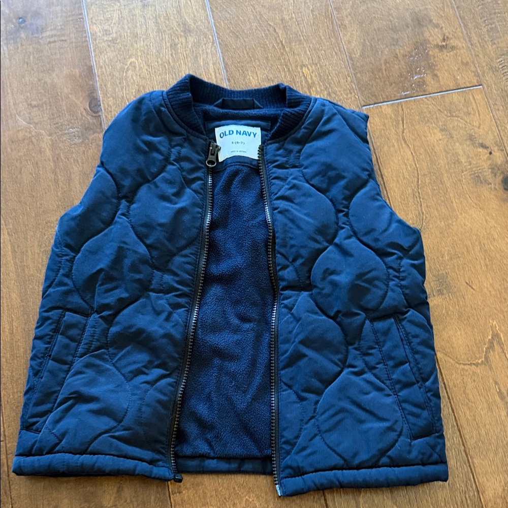 Old Navy Dark Blue Quilted Vest